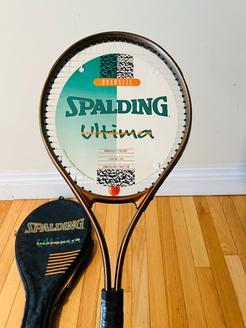 Vintage RARE New Dead Stock Spalding Tennis Racket and Case Bag - Picture 14 of 16